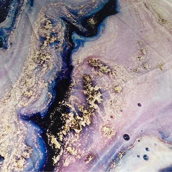 Geode and gold liquified wall hanging - Picture 2 of 2